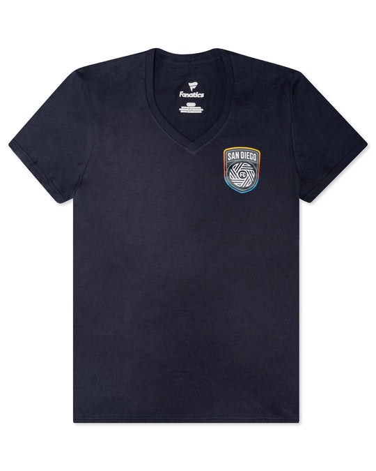 Women's V-neck Full Crest Tee