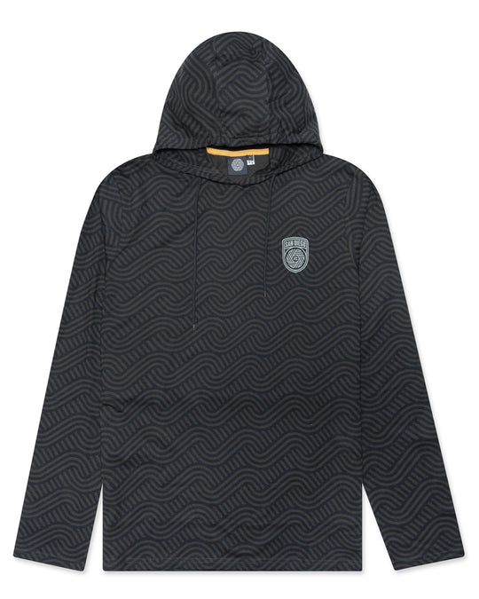 SDS Navy Flow Pattern Hooded LS